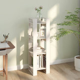 Book Cabinet/Room Divider White 41x35x125 cm Solid Wood Pine - Rear View