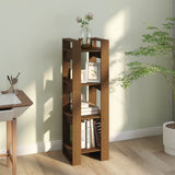 Book Cabinet/Room Divider Honey Brown 41x35x125 cm Solid Wood - Rear View