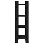 Book Cabinet/Room Divider Black 41x35x125 cm Solid Wood Pine