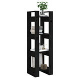 Book Cabinet/Room Divider Black 41x35x125 cm Solid Wood Pine - 45-Degree Angle
