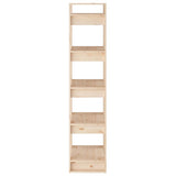 Book Cabinet/Room Divider 41x35x160 cm Solid Wood Pine - Rear View