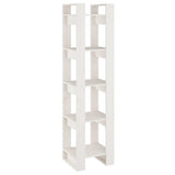 Book Cabinet/Room Divider White 41x35x160 cm Solid Wood Pine - Front View