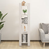 Book Cabinet/Room Divider White 41x35x160 cm Solid Wood Pine - Side View