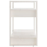 Book Cabinet/Room Divider White 60x35x57 cm Solid Wood Pine - Top-Down View