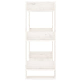 Book Cabinet/Room Divider White 60x35x91 cm Solid Wood Pine - Top-Down View