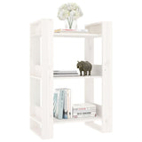 Book Cabinet/Room Divider White 60x35x91 cm Solid Wood Pine - 45-Degree Angle