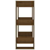 Book Cabinet/Room Divider Honey Brown 60x35x91 cm Solid Wood - Top-Down View