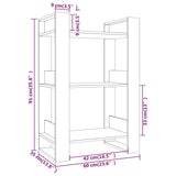 Book Cabinet/Room Divider Honey Brown 60x35x91 cm Solid Wood