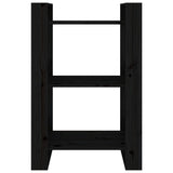Book Cabinet/Room Divider Black 60x35x91 cm Solid Wood Pine