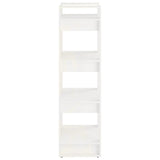 Book Cabinet/Room Divider White 60x35x125 cm Solid Wood