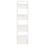 Book Cabinet/Room Divider White 60x35x125 cm Solid Wood - Top-Down View
