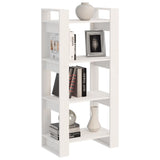 Book Cabinet/Room Divider White 60x35x125 cm Solid Wood - 45-Degree Angle
