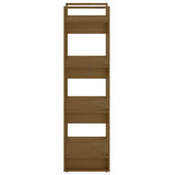 Book Cabinet/Room Divider Honey Brown 60x35x125 cm Solid Wood