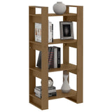 Book Cabinet/Room Divider Honey Brown 60x35x125 cm Solid Wood - 45-Degree Angle