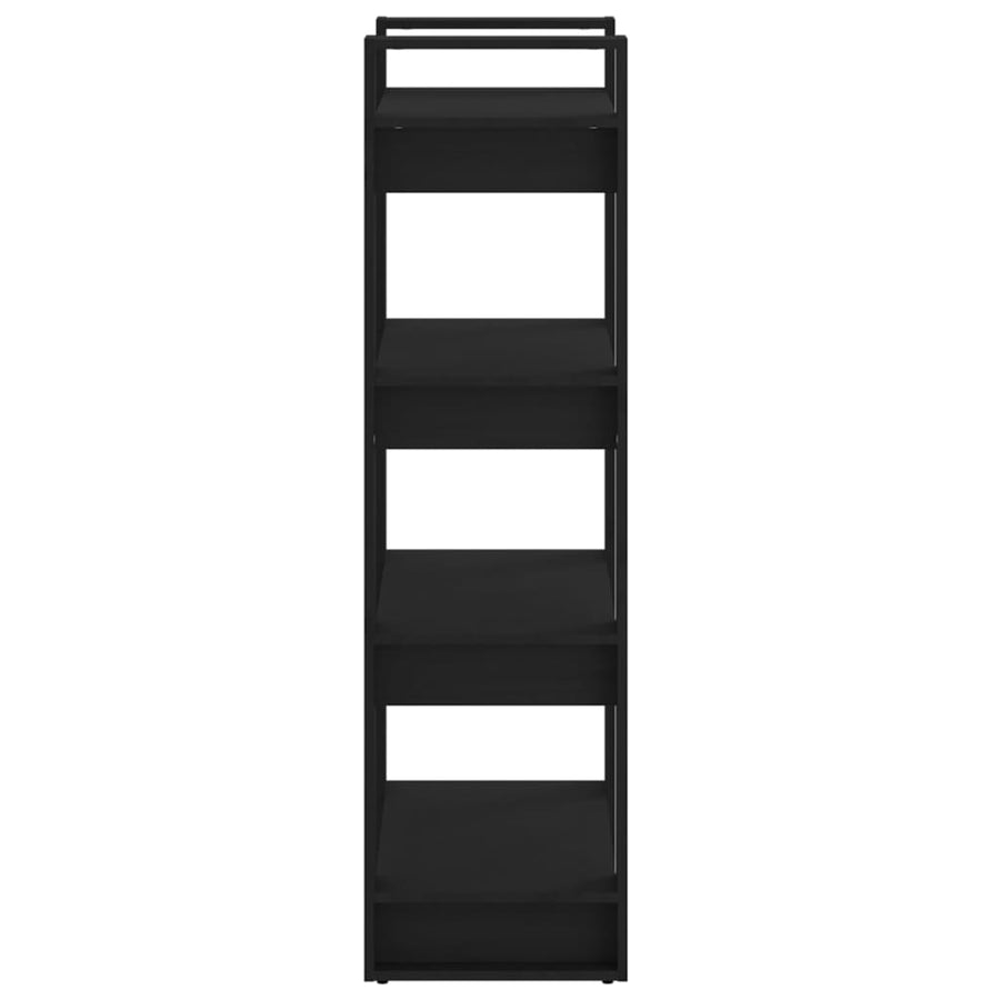 Book Cabinet/Room Divider Black 60x35x125 cm Solid Wood