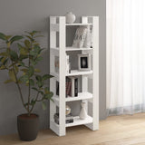 Book Cabinet/Room Divider White 60x35x160 cm Solid Wood - Rear View