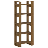 Book Cabinet/Room Divider Honey Brown 60x35x160 cm Solid Wood - Front View