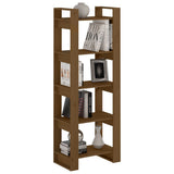 Book Cabinet/Room Divider Honey Brown 60x35x160 cm Solid Wood - 45-Degree Angle