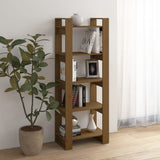 Book Cabinet/Room Divider Honey Brown 60x35x160 cm Solid Wood - Rear View