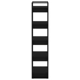 Book Cabinet/Room Divider Black 60x35x160 cm Solid Wood