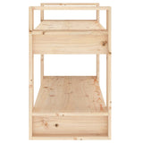 Book Cabinet/Room Divider 80x35x56.5 cm Solid Wood Pine - Rear View