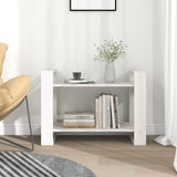 Book Cabinet/Room Divider White 80x35x56.5 cm Solid Wood Pine - Side View