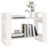 Book Cabinet/Room Divider White 80x35x56.5 cm Solid Wood Pine - Top-Down View