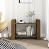Book Cabinet/Room Divider Honey Brown 80x35x56.5 cm Solid Wood - Side View