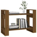 Book Cabinet/Room Divider Honey Brown 80x35x56.5 cm Solid Wood - Top-Down View
