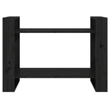 Book Cabinet/Room Divider Black 80x35x56.5 cm Solid Wood Pine - 45-Degree Angle