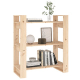 Book Cabinet/Room Divider 80x35x91 cm Solid Wood Pine - Top-Down View