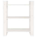 Book Cabinet/Room Divider White 80x35x91 cm Solid Wood Pine