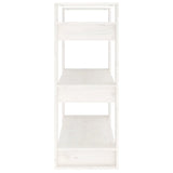 Book Cabinet/Room Divider White 80x35x91 cm Solid Wood Pine