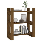 Book Cabinet/Room Divider Honey Brown 80x35x91 cm Solid Wood - Top-Down View
