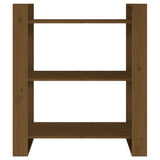 Book Cabinet/Room Divider Honey Brown 80x35x91 cm Solid Wood - 45-Degree Angle