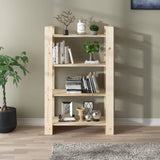 Book Cabinet/Room Divider 80x35x125 cm Solid Wood Pine - Side View