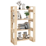Book Cabinet/Room Divider 80x35x125 cm Solid Wood Pine - Top-Down View