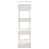 Book Cabinet/Room Divider White 80x35x125 cm Solid Wood Pine - Rear View