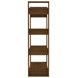 Book Cabinet/Room Divider Honey Brown 80x35x125 cm Solid Wood - Rear View