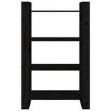 Book Cabinet/Room Divider Black 80x35x125 cm Solid Wood Pine - 45-Degree Angle