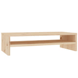 Monitor Stand 50x24x13 cm Solid Wood Pine - Front View