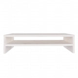 Monitor Stand White 50x24x13 cm Solid Wood Pine - 45-Degree Angle