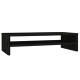 Monitor Stand Black 50x24x13 cm Solid Wood Pine