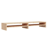Monitor Stand 100x24x13 cm Solid Wood Pine - Front View