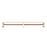 Monitor Stand White 100x24x13 cm Solid Wood Pine