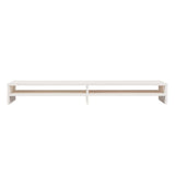 Monitor Stand White 100x24x13 cm Solid Wood Pine - 45-Degree Angle