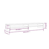 Monitor Stand Honey Brown 100x24x13 cm Solid Wood Pine