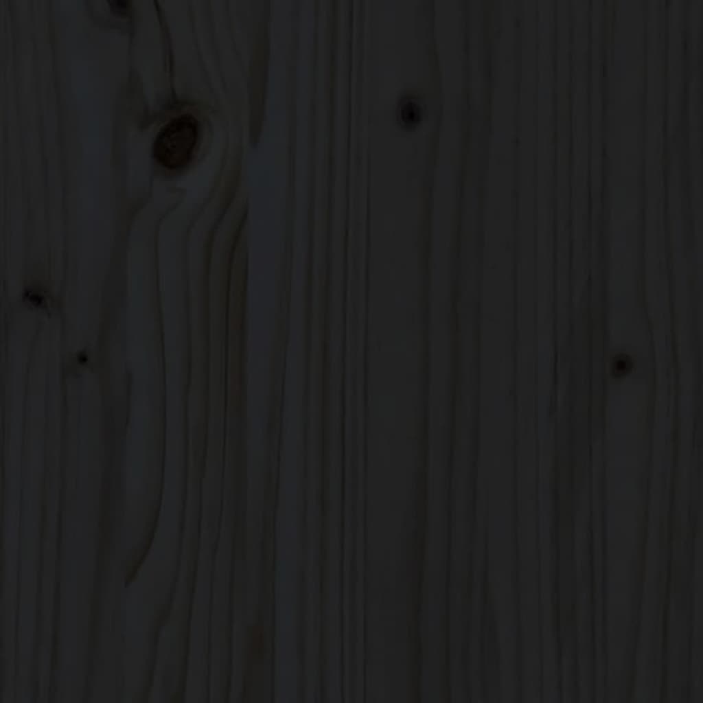 Monitor Stand Black 100x24x13 cm Solid Wood Pine