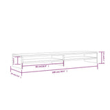 Monitor Stand Black 100x24x13 cm Solid Wood Pine