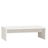 Monitor Stand White 50x27x15 cm Solid Wood Pine - Front View